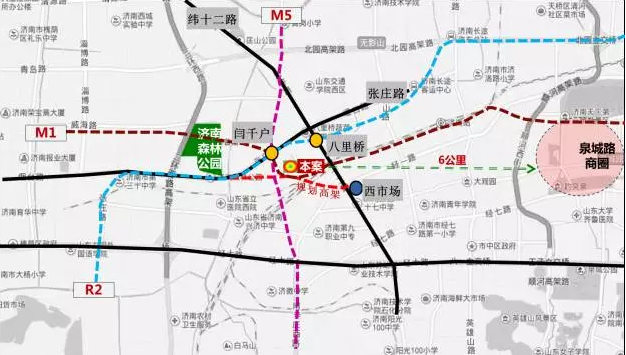 该地块地理位置优越,属于济南市槐荫区张庄路-匡山板块,发展