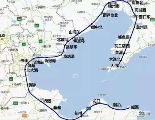 环渤海高铁时速350公里(铁路图)